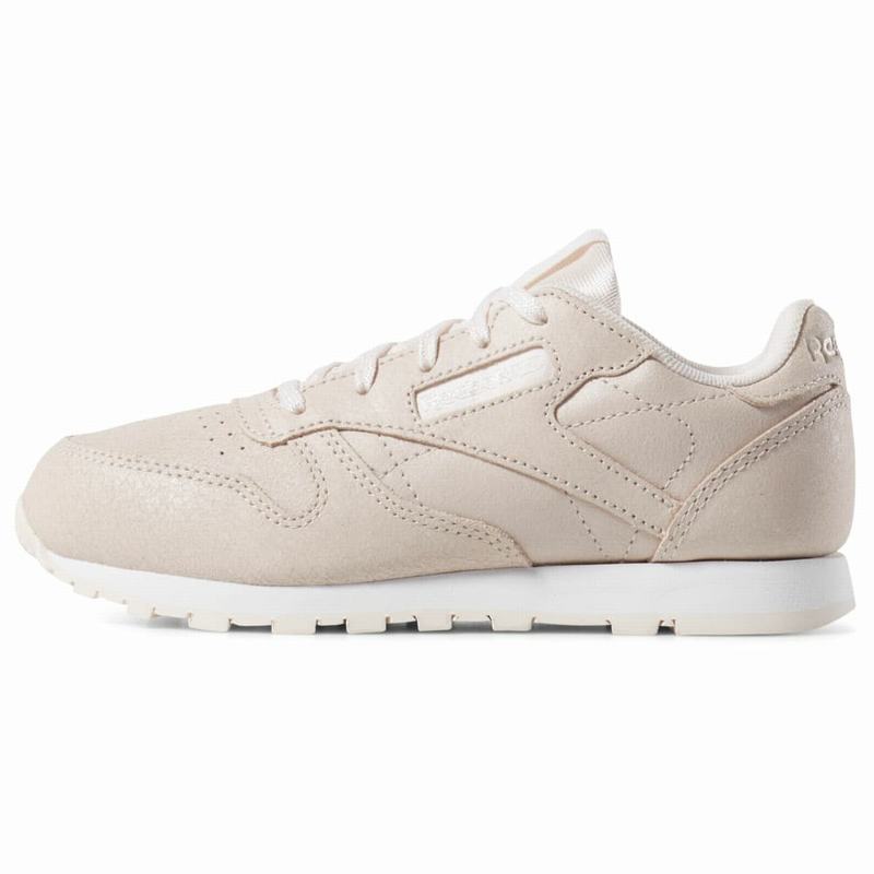 Reebok Classic Leather Shoes Girls Pink/White India JG2443CT